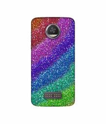 Amazon Brand - Solimo Designer Multicolor Sparkle 3D Printed Hard Back Case Mobile Cover for Moto Z2 Play