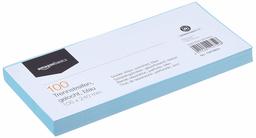 AmazonBasics Divider Strips - Recycled Manilla, Full Colour, Punched, 10.5 x 24 cm, 160 GSM, Pack of 100, Blue