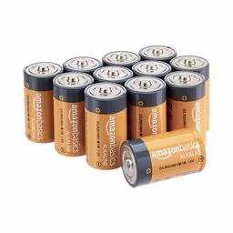 AmazonBasics batterier alkaliska, typ D, 12 stycken