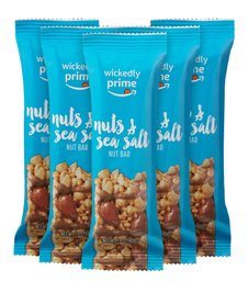 Wickedly Prime Nut Bar, Nuts & Sea Salt, Gluten Free, Kosher, 1.4 Ounce (Pack of 5)