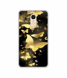 Amazon Brand - Solimo Designer Golden Butterfly Pattern UV Printed Soft Back Case Mobile Cover for Mi Redmi Note 4