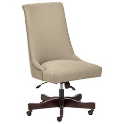 Amazon Brand – Stone & Beam Nailhead Swivel Office Chair with Wheels, 28.4