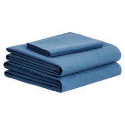 AmazonBasics Brushed Percale Cotton Sheet Set, Dark Teal