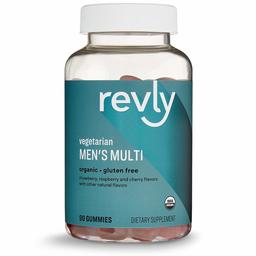 Amazon Brand – Revly Men’s Formulated Organic Multivitamin, 90 Gummies (3 Gummies per Serving), Vegetarian, Gluten free, Certified Organic
