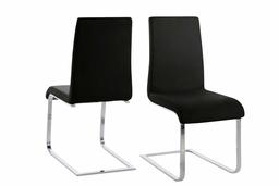 Marque Amazon - Movian Mures - Lot de 2 chaises de salle à manger, 61 x 44 x 96,5 cm, Noir