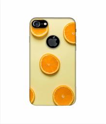 Amazon Brand - Solimo Designer Orange Texture 3D Printed Hard Back Case Mobile Cover for Apple iPhone 7 (with Logo Cut)