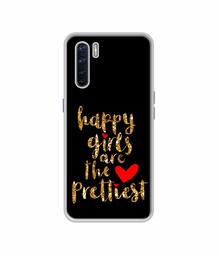 Amazon Brand - Solimo Designer Happy Girls are The Prettiest UV Printed Soft Back Case Mobile Cover for Oppo F15