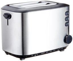 AmazonBasics 850-Watt Automatic 2-Slice Toaster, Brushed Stainless Steel