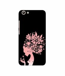 Amazon Brand - Solimo Designer Pink Color Lady Vector 3D Printed Hard Back Case Mobile Cover for Vivo Y69