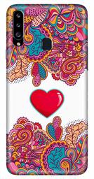 Amazon Brand - Solimo Designer Heart Design 3D Printed Hard Back Case Mobile Cover for Samsung Galaxy A20s