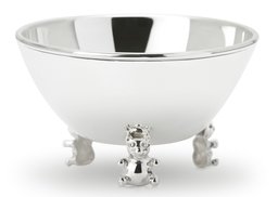 Miza Teddy Sterling Silver Baby Bowl by MiZa Sterling