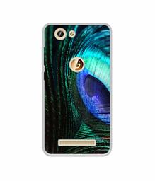 Amazon Brand - Solimo Designer Peacock Feather UV Printed Soft Back Case Mobile Cover for Gionee F103 Pro