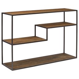 Amazon Brand – Rivet Mid-Century Modern Wood and Metal Bookcase, 14