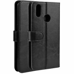 Amazon Brand - Solimo Flip Leather Mobile Cover (Soft & Flexible Back case) for Realme 3 Pro (Black)