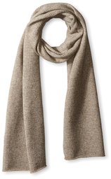 Thirty Five Kent Men's Cashmere Houndstooth Scarf, Natural