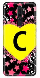 Amazon Brand - Solimo Designer Heart Pattern Alphabet-C 3D Printed Hard Back Case Mobile Cover for Oppo A5 (2020)