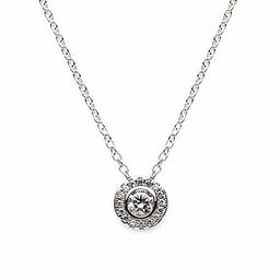 [Find] Amazon Collection Platinum Plated Sterling Silver kuriaraundokattokyu-bikkuzirukoniatye-n with Halo Pendant Pendant jep00388 _ 120cl00qd00 