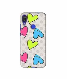 Amazon Brand - Solimo Designer Multicolor Heart 3D Printed Hard Back Case Mobile Cover for Xiaomi Redmi Note 7 Pro