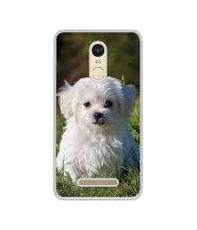 Amazon Brand - Solimo Designer White Dog UV Printed Soft Back Case Mobile Cover for Mi Redmi Note 3