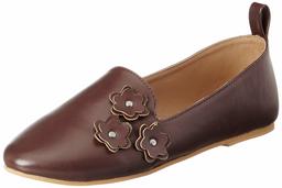 Amazon Brand - Symbol Women's Tan Ballet Flats-5 UK (38 EU) (8 US) (SYM-WS-002)