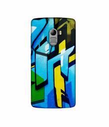 Amazon Brand - Solimo Designer Blue and Yellow Texture 3D Printed Hard Back Case Mobile Cover for Lenovo K4 Note