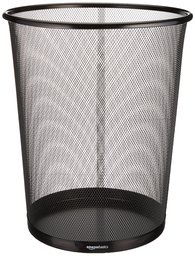 AmazonBasics Mesh Trash Can Waste Basket