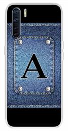 Amazon Brand - Solimo Designer Multicolor Button Jeans Alphabet-A Printed Soft Back Case Mobile Cover for Oppo F15