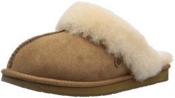 Amazon Brand - 206 Collective Women's Roosevelt Shearling Slide Slipper Shoe, Chestnut, 6 B US