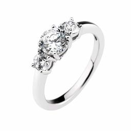 [Find] Amazon Collection Platinum Plated Sterling siruba-kuriaraundokyu-bikkuzirukonia 3 Stone Ring, Size 14 