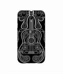 Amazon Brand - Solimo Designer White Gitar On Black 3D Printed Hard Back Case Mobile Cover for Motorola Moto G 3rd Generation