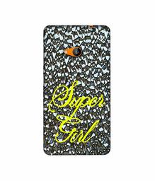 Amazon Brand - Solimo Designer Super Girl On Foil 3D Printed Hard Back Case Mobile Cover for Microsoft Lumia 535