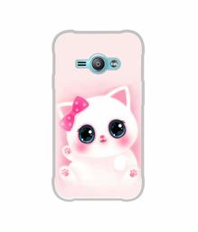 Amazon Brand - Solimo Designer Babby Kitty UV Printed Soft Back Case Mobile Cover for Samsung Galaxy J1 Ace