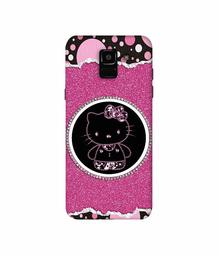 Amazon Brand - Solimo Designer Kitty with Glitter 3D Printed Hard Back Case Mobile Cover for Samsung Galaxy J6