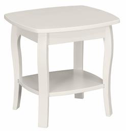 Amazon Brand – Ravenna Home Anne Marie Small Curved Leg Shelf Storage Side End Table, 20