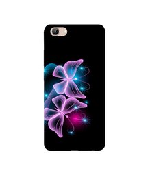 Amazon Brand - Solimo Designer Butterflies Neon Light 3D Printed Hard Back Case Mobile Cover for Vivo Y71