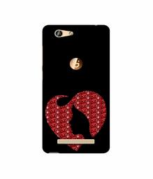 Amazon Brand - Solimo Designer Heart Shape Lady with Glitter 3D Printed Hard Back Case Mobile Cover for Gionee F103 Pro