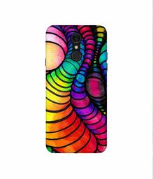 Amazon Brand - Solimo Designer Semi Circle Texture 3D Printed Hard Back Case Mobile Cover for LG Q7