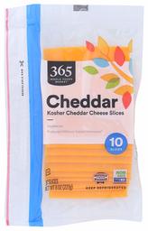 365 EVERYDAY VALUE Sliced Kosher Cheddar, 8 OZ