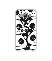 Amazon Brand - Solimo Designer Panda Texture UV Printed Soft Back Case Mobile Cover for Samsung Galaxy E5