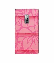 Amazon Brand - Solimo Designer Pink Flower Banch Print On Cloth 3D Printed Hard Back Case Mobile Cover for OnePlus 2