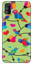 Amazon Brand - Solimo Designer Birds Patterns Design 3D Printed Hard Back Case Mobile Cover for Samsung Galaxy M21 / M30s