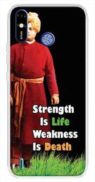 Amazon Brand - Solimo Designer Multicolor Vivekanandha Quote Printed Soft Back Case Mobile Cover for Tecno Spark Go Plus