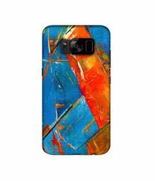 Amazon Brand - Solimo Designer Sky Blue and Orange Canvas 3D Printed Hard Back Case Mobile Cover for Samsung Galaxy S8 Plus