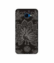 Amazon Brand - Solimo Designer White Peacock Rangoli 3D Printed Hard Back Case Mobile Cover for Samsung Galaxy J4 Core