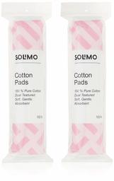 Amazon Brand - Solimo Round Cotton Pads - 100 Pcs (Pack of 2)