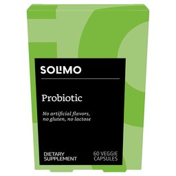 Amazon Brand - Solimo Probiotic 10 Billion CFU Lactobacillus Rhamnosus, 60 Veggie Capsules, Two Month Supply