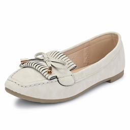 Flavia Women's Light Grey Ballet Flats-8 UK (40 EU) (9 US) (FL-916/GRY)