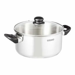 Amazon Brand - Solimo Premium Stainless Steel 24cm Dutch Oven with lid