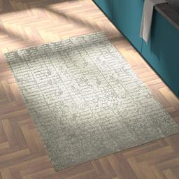 Amazon Brand – Rivet Contemporary Linear Distressed Wool Area Rug, 4 x 6 Foot, Grey