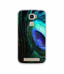 Amazon Brand - Solimo Designer Peacock Feather UV Printed Soft Back Case Mobile Cover for Lyf Water 9